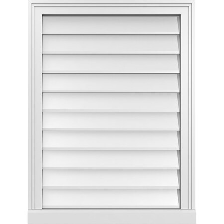 Ekena Millwork Vertical Surface Mount PVC Gable Vent w/ 2"W x 2"H , Brickmould Sill Frame, 24"W x 32"H GVPVE24X3203SN
